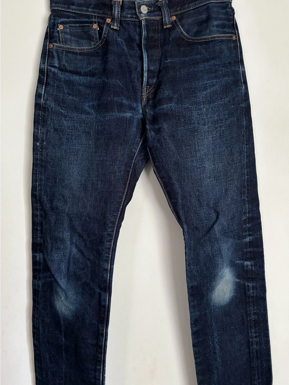 Momotaro Jeans Men 31 Pink Selvedge Denim Going To Battle Stripes Made In Japan